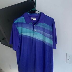 PGA Tour Purple and Blue Polo Shirt